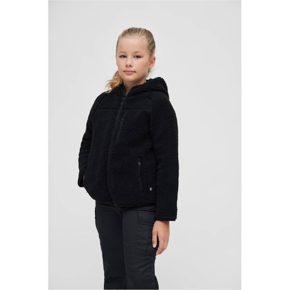 Brandit - Teddyfleece Hood Veste enfant - Noir